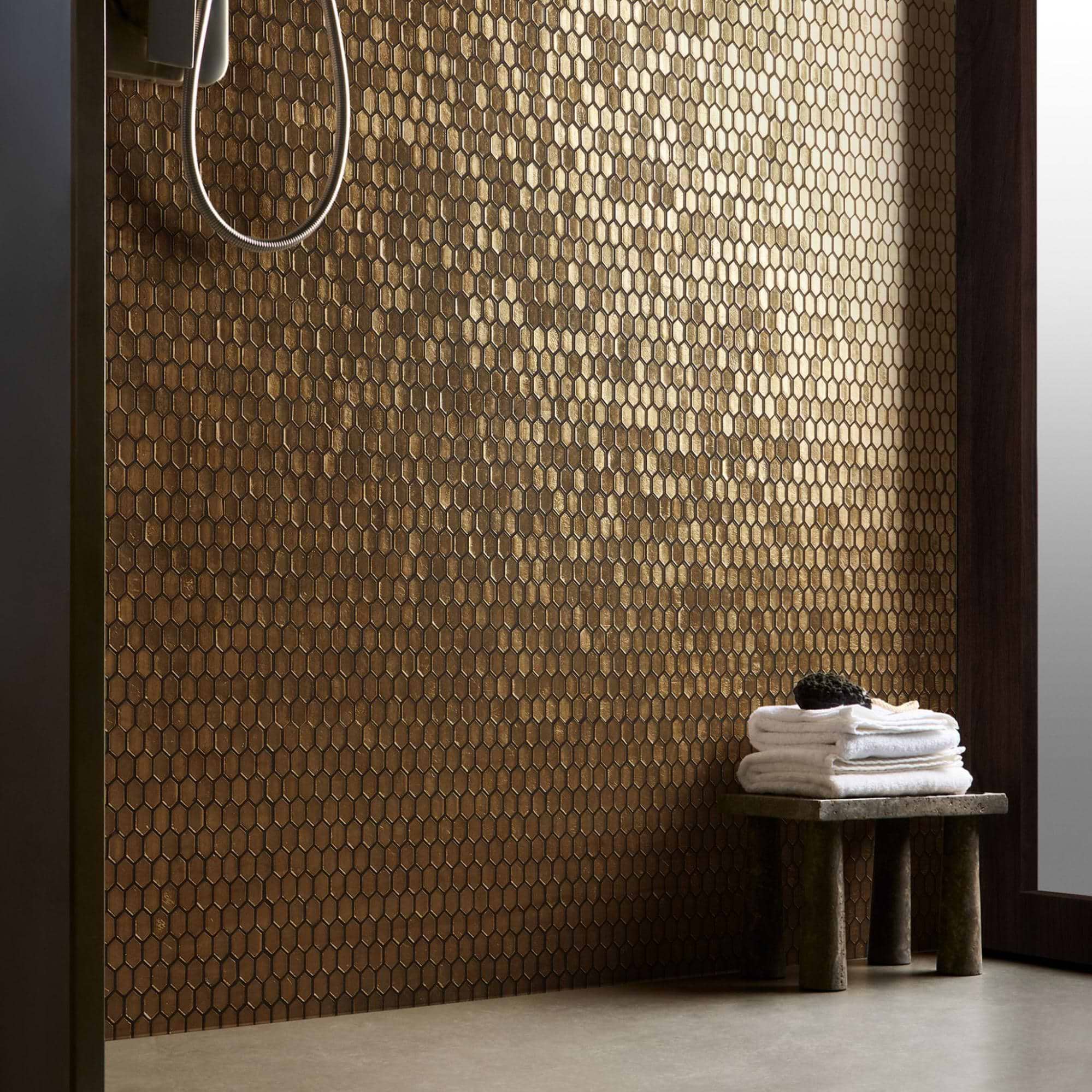Bathroom Designs with Hexagon Floor Tile