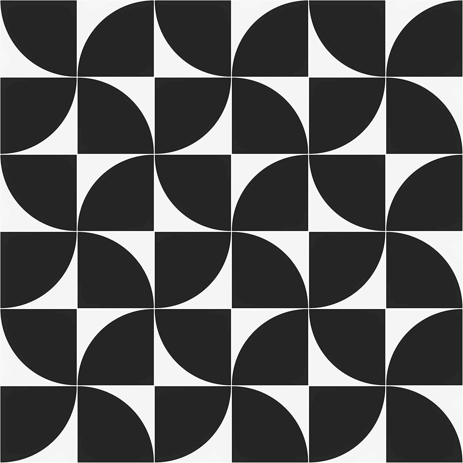 Stacy Garcia Maddox Deco Black 8x8 Matte Porcelain Tile
