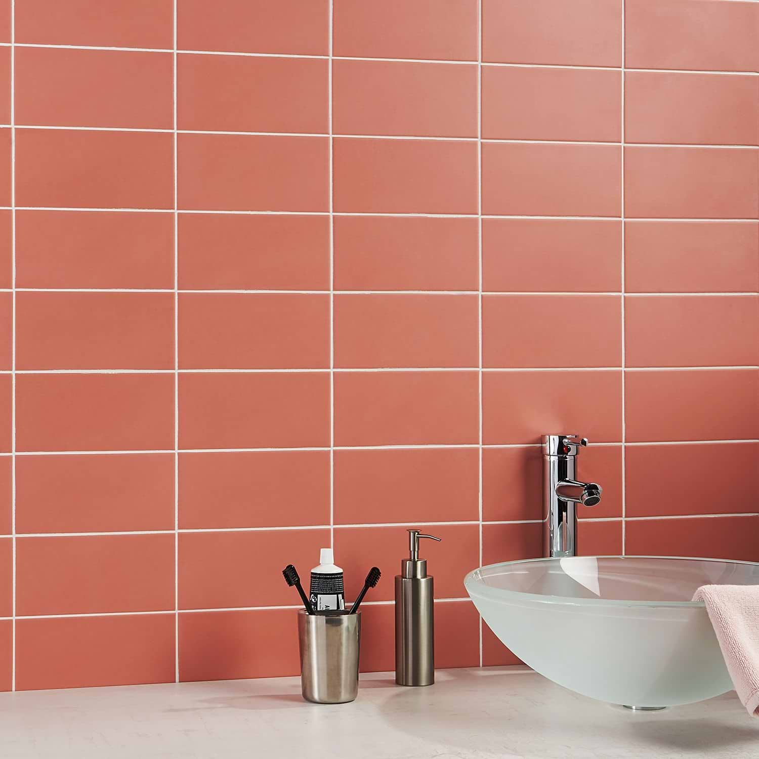 Stacy Garcia Maddox Deco Coral 8x8 Matte Porcelain Tile
