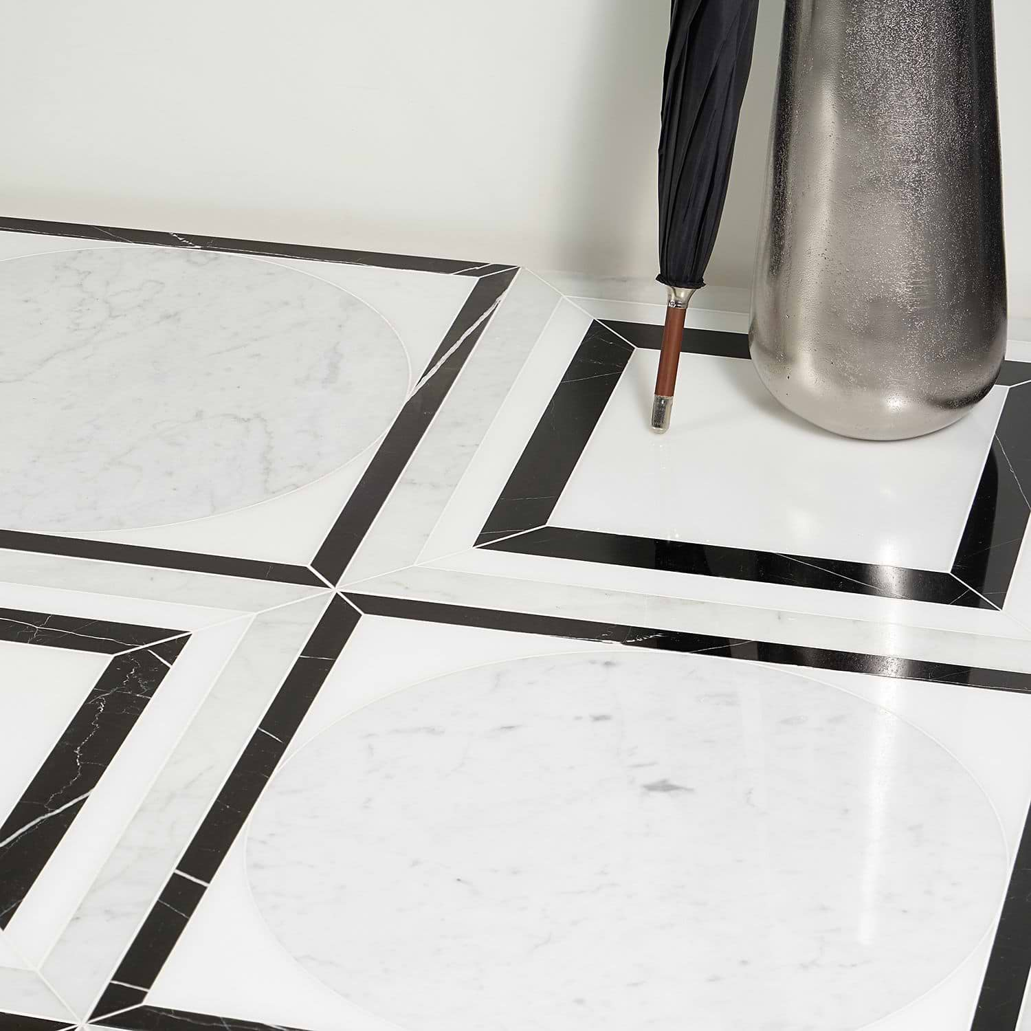 Cadre Ribera Polished Marble Mosaic Tile Polished Floor or Wall Tile