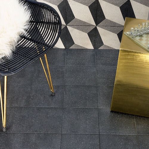 Bronte Ventosa Nero 9x9 Porcelain Tile