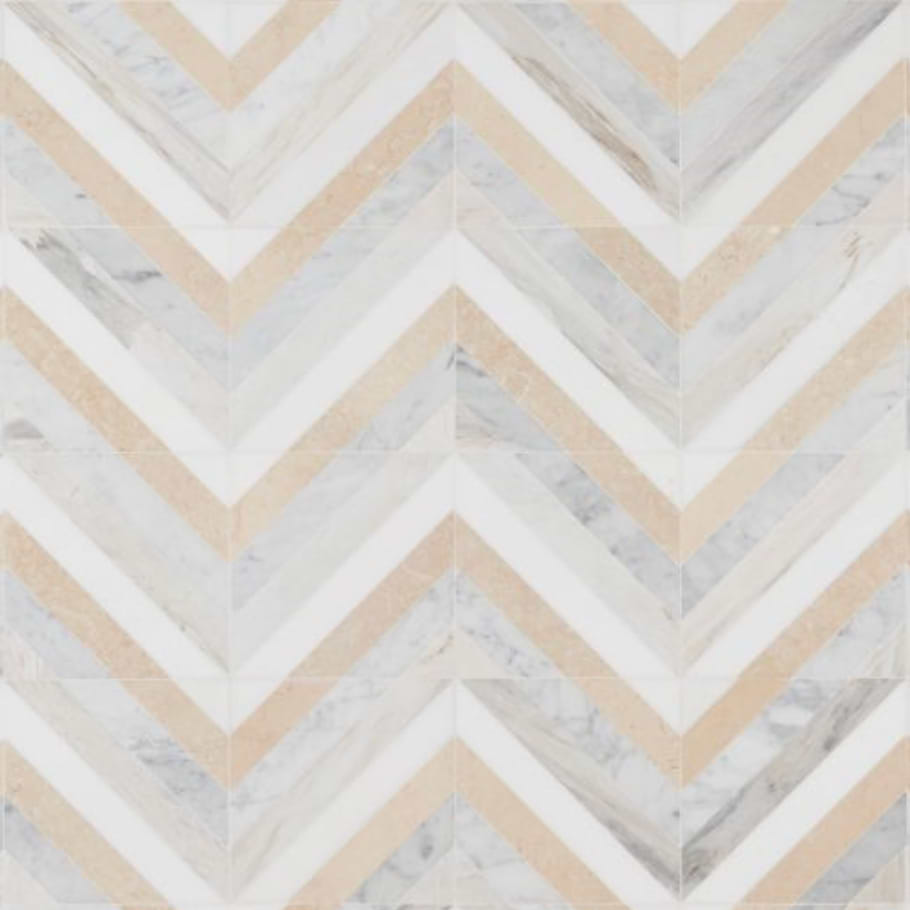 Bowery Lafenice 8x8 Polished Marble Mosaic Tile
