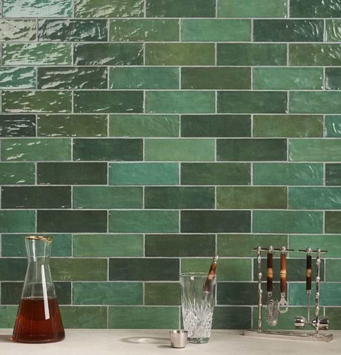 Portmore Glazed Green Subway Tile