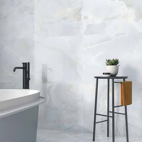 Jewel Onyx Pearl Sky 24x48 Large Format Wall Tile by TileBar