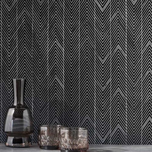 Sound Tempo Black Resin Mosaic Tile
