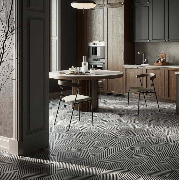 Nolita Black & White Matte Porcelain Tile - Curated Essentials