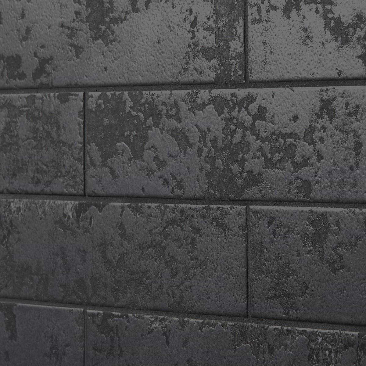 Portrait Black Gold Matte Porcelain Tile - Shower Tile Ideas