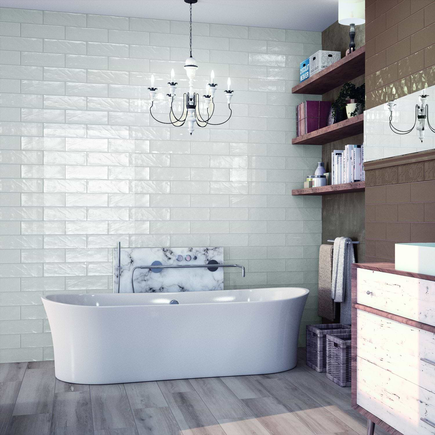 Santa Monica White 4x12 Ceramic Wall Tile