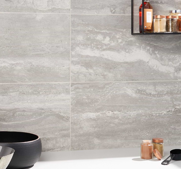 Travertine Silver Matte Porcelain Tile