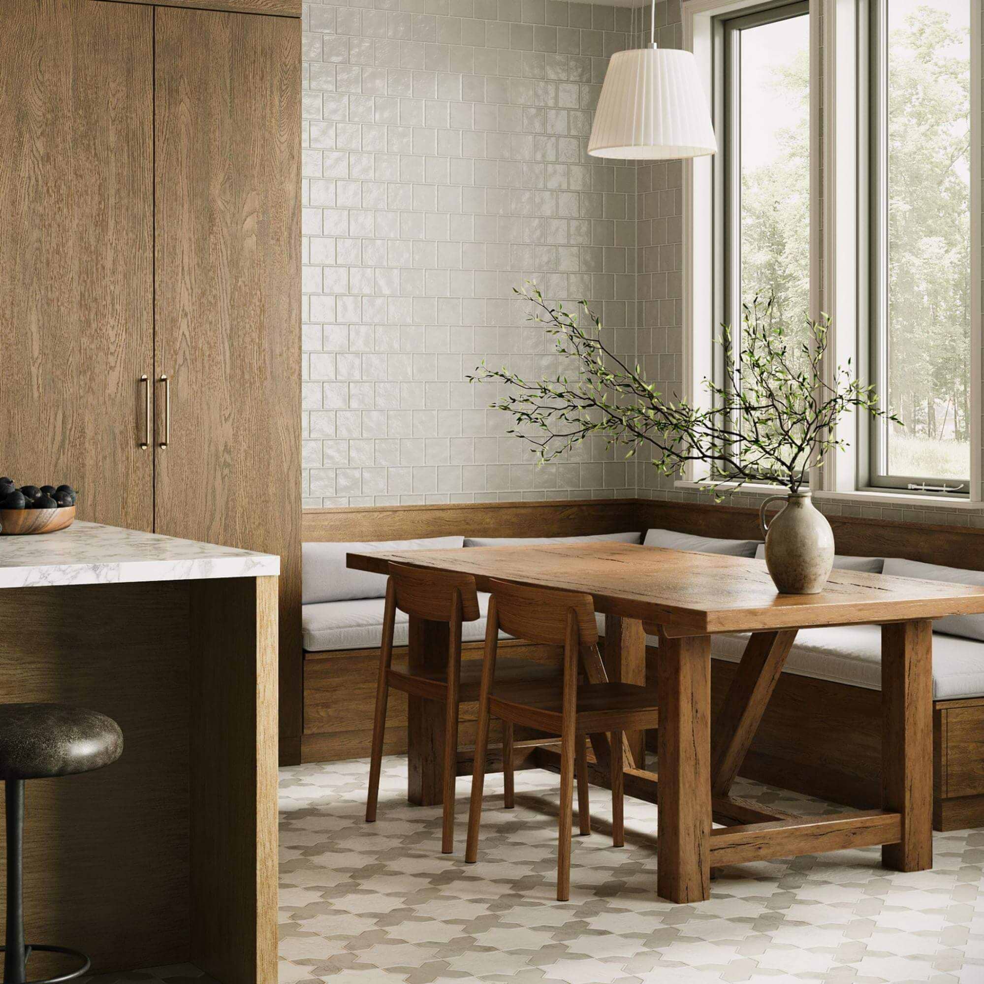 White tile
