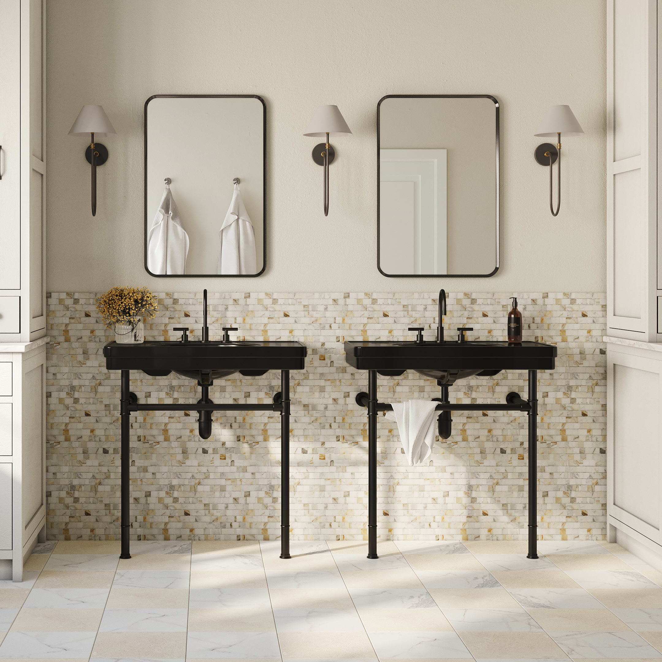 Black and White Bathroom Tile