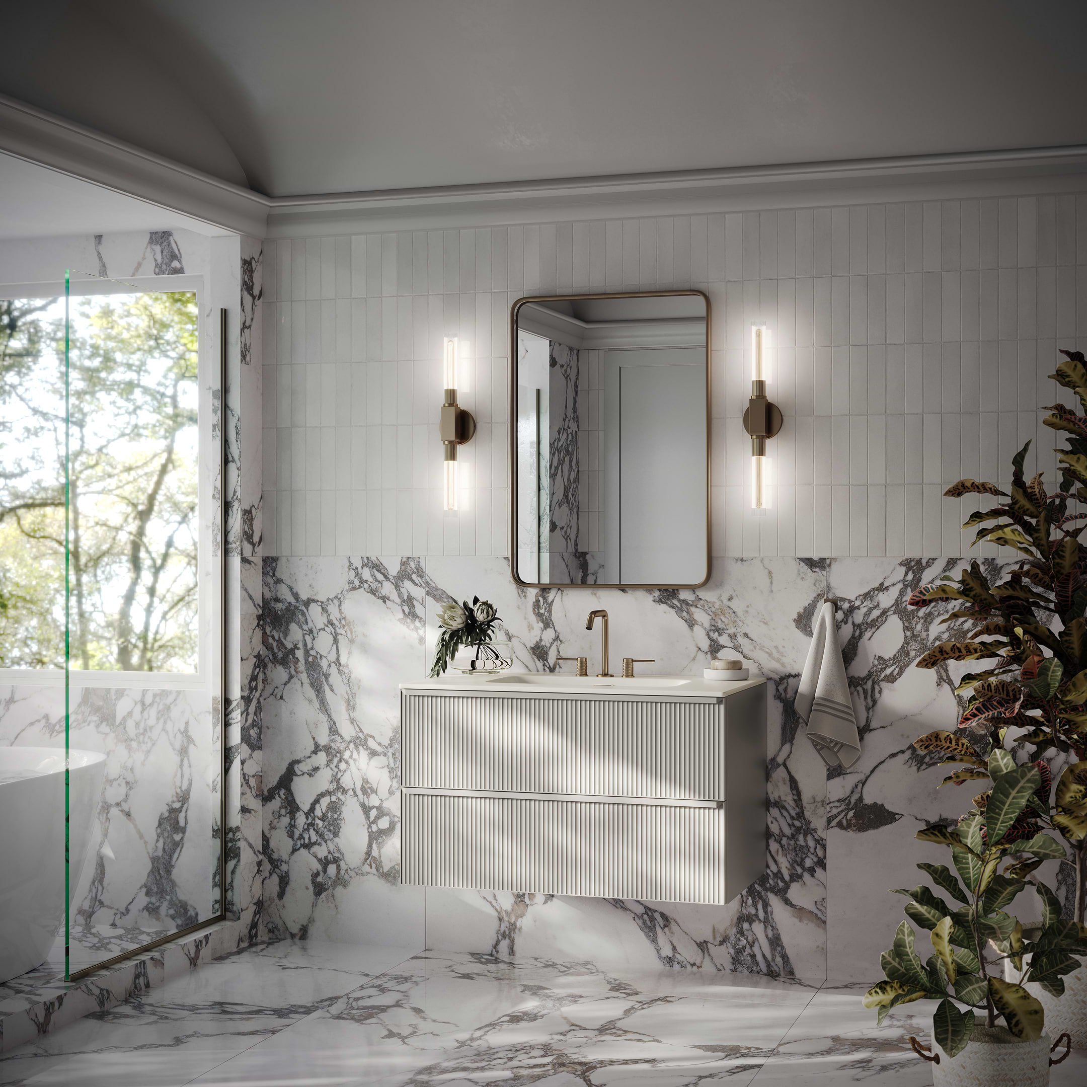 Black and White Bathroom Tile