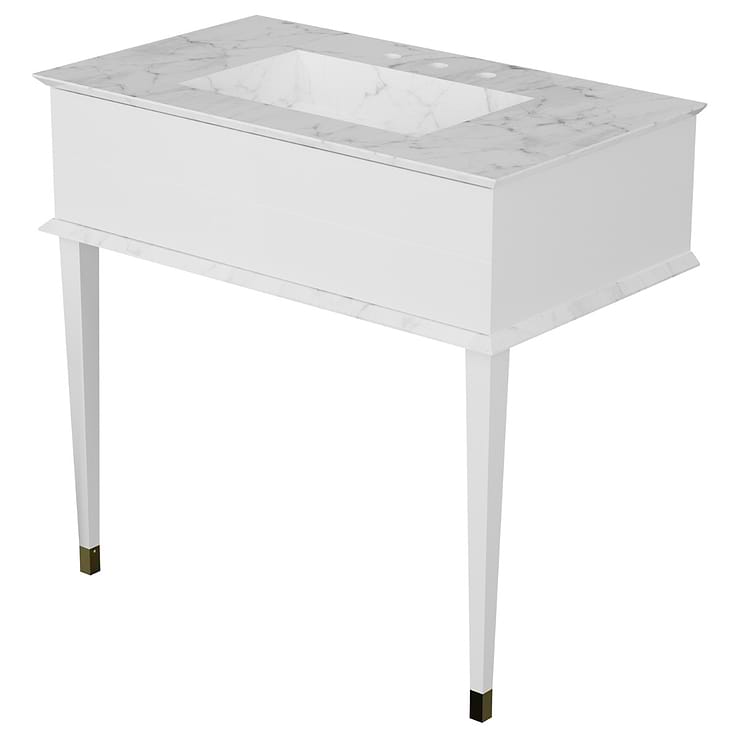 Classic Collection 36"  Carrara and White Vanity