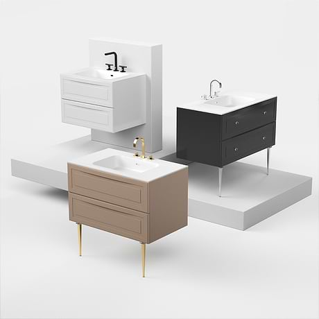 Build Your Own Alma Customizable Vanity with Integrated Counter and Hardware