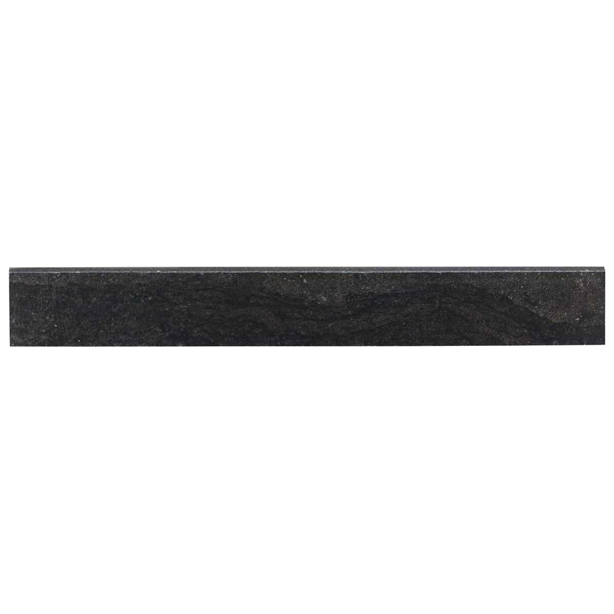 Acadia Charcoal Black 3x24 Matte Porcelain Bullnose