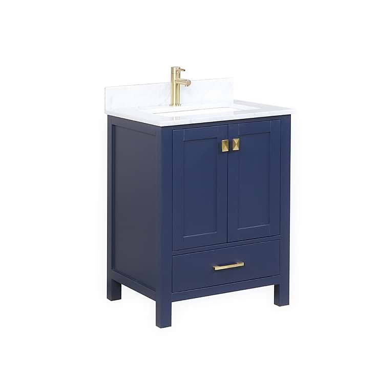 Athena  24'' Blue Vanity And Marble Counter; in Style Ideas Classic, Traditional, Transitional; released 2024; new, trends