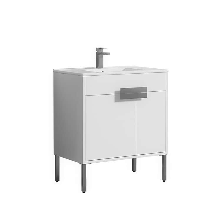 Portofino 30'' White Vanity And Counter; in Style Ideas Contemporary, Mid Century, Modern, Transitional; released 2024; new, trends