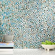 Komorebi Pebble Juneau Spring Multicolor Polished Glass Mosaic Tile