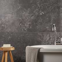 Marmo Perfetto Nero Black 24x48 Semi-Polished Porcelain Tile