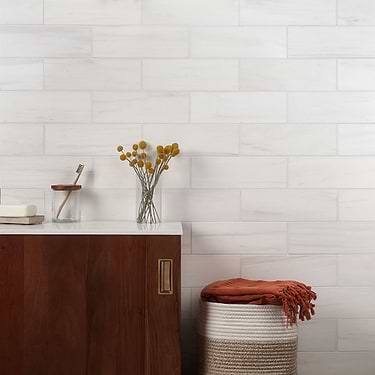 Bianco Dolomite Premium White 4x12 Polished Marble Subway Tile