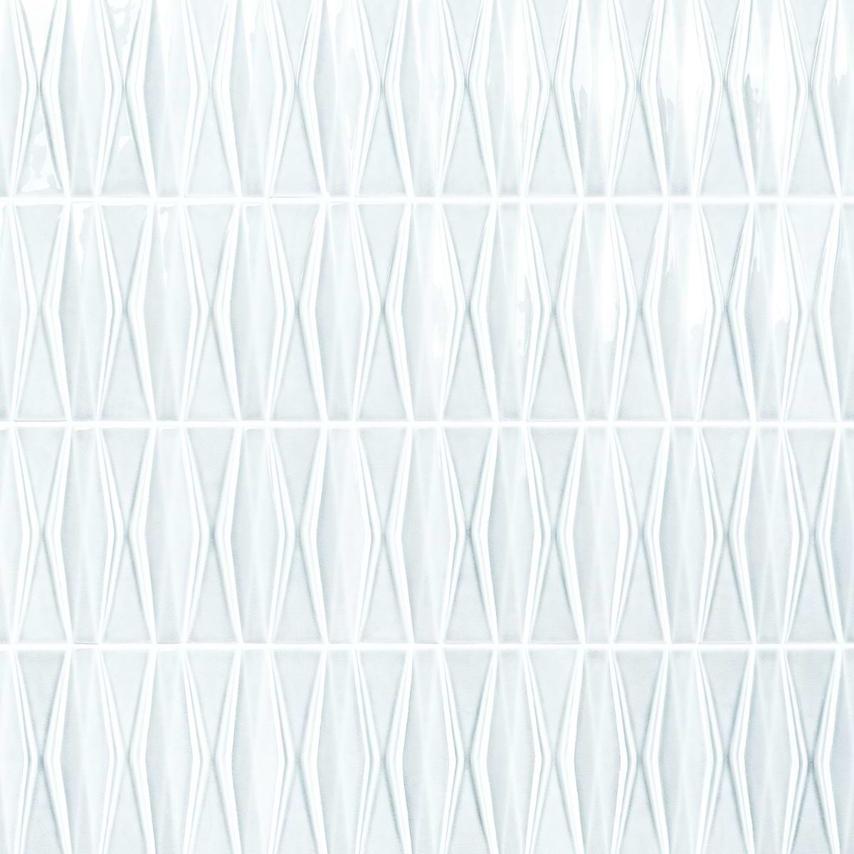 Nabi Harlequin Arctic Blue 2x8 Crackled Glossy Glass Mosaic Tile