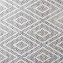 Juno Diamond Beige and Gray 1" Hexagon Polished Marble Mosaic Tile