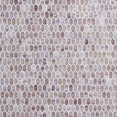 Flicker Lilac Pink 1/4" x 1" Polished Glass Mosaic Tile