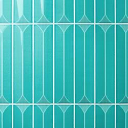 Colorplay Inflex Teal Green 4.5x18 3D Glazed Crackled Ceramic Tile