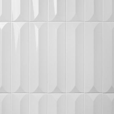 Colorplay Inflex White 4.5x18 3D Glazed Crackled Ceramic Tile