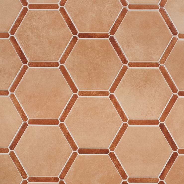 Sagon Terracotta Light 9" Hexagon Matte Porcelain Tile