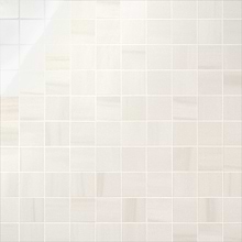 Minera Dolomite Warm White 3" Square Marble Look Polished Porcelain Mosaic Tile