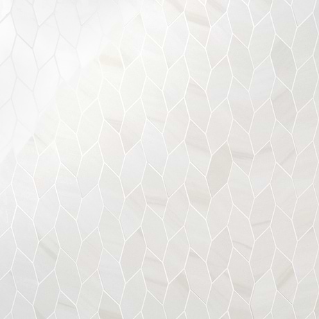 Minera Dolomite Warm White 2x5 Foliage Polished Porcelain Mosaic Tile