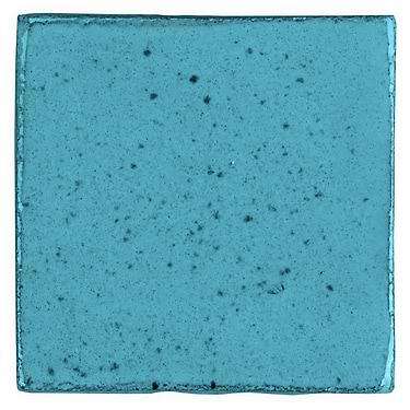 Emery Blue 4x4 Handmade Crackled Terracotta Tile