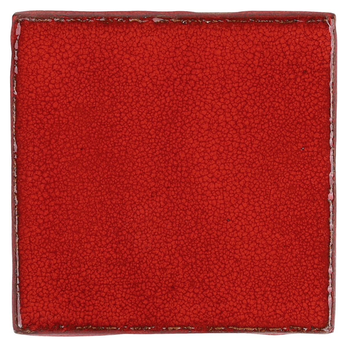Emery Selenium Red 4x4 Crackled Handmade Crackled Terracotta Subway Tile