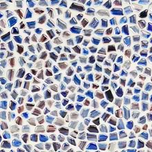 Komorebi Pebble Bayou Blue Polished Glass Mosaic Tile