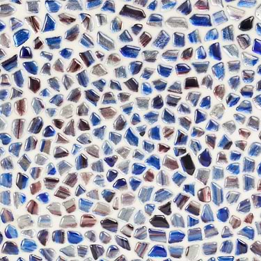 Komorebi Pebble Bayou Blue Polished Glass Mosaic