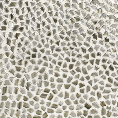 Komorebi Pebble Rainforest Dew Metallic Polished Glass  Mosaic