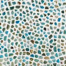 Komorebi Pebble Juneau Spring Multicolor Polished Glass Mosaic Tile