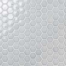 Nabi Arctic Blue 3" Hexagon Polished Glass Mosaic Tile