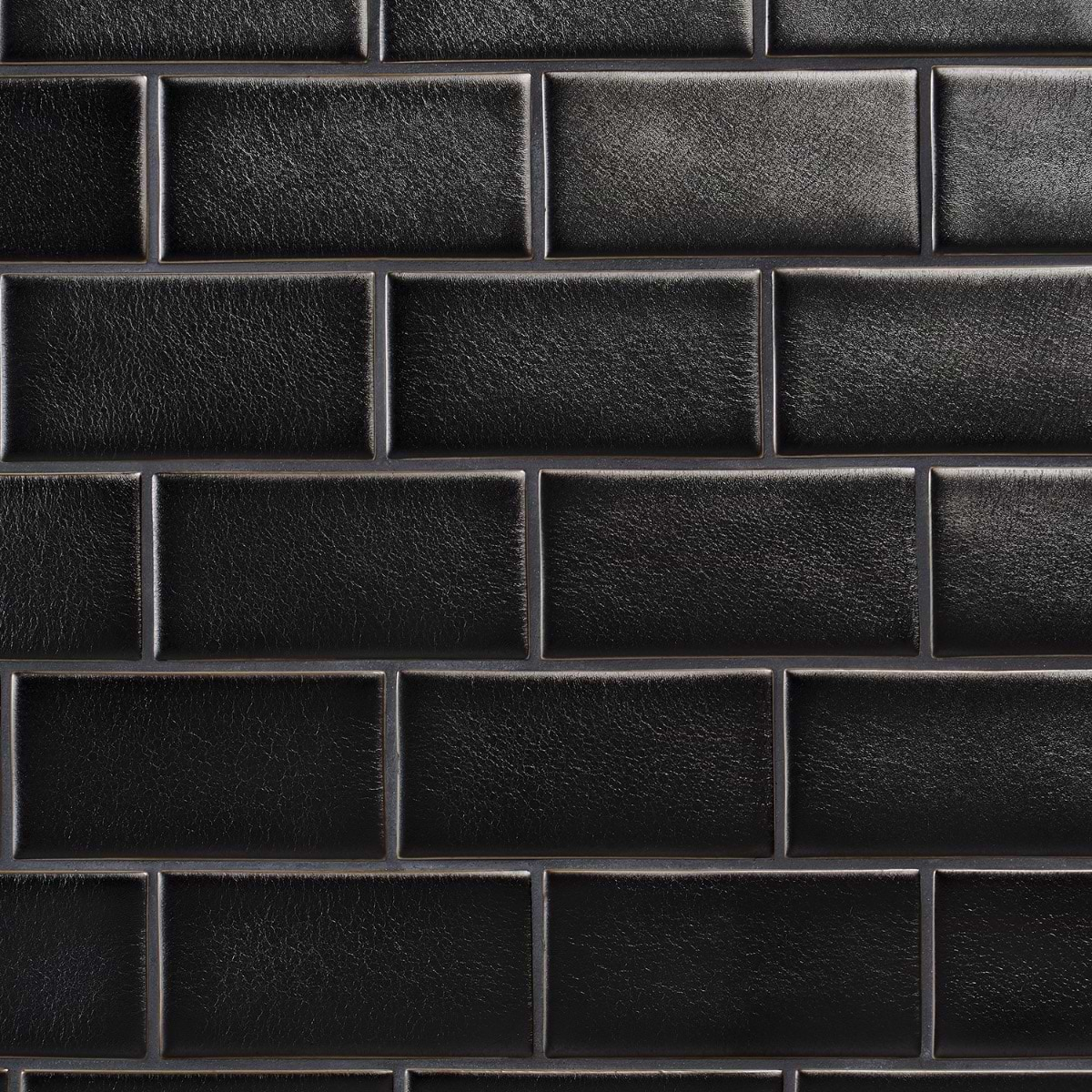 Nabi Gunmetal 3x6 Crackled Glass Wall Tile