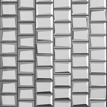 Rumi Glam Silver Polished Mirrored Glass Mosaic Tile