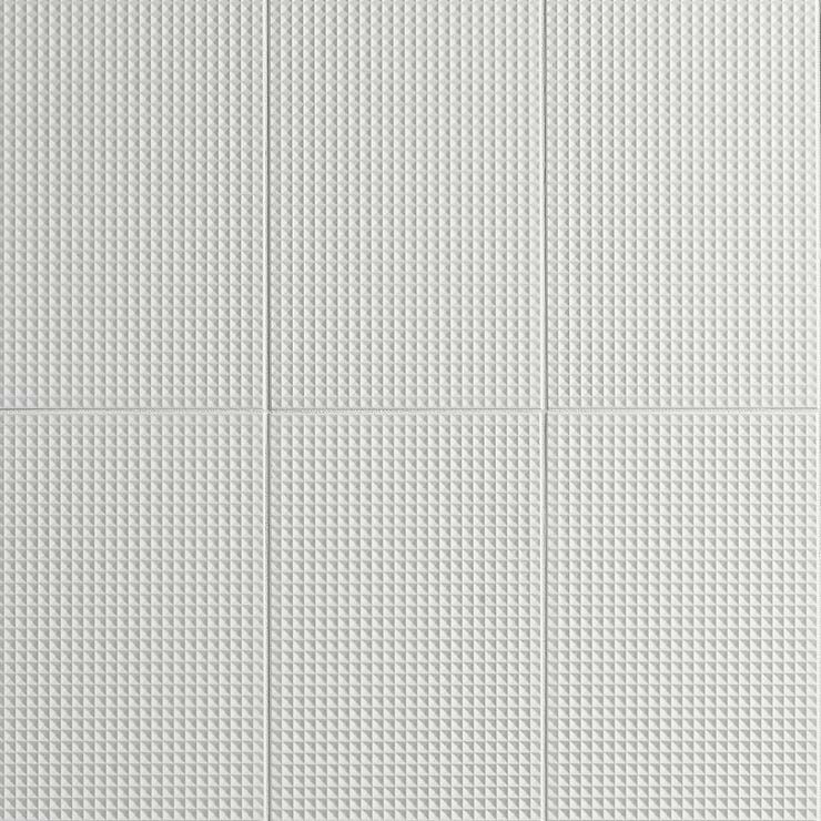 Kinzie Waffle White 8x16 Textured Matte Ceramic Tile