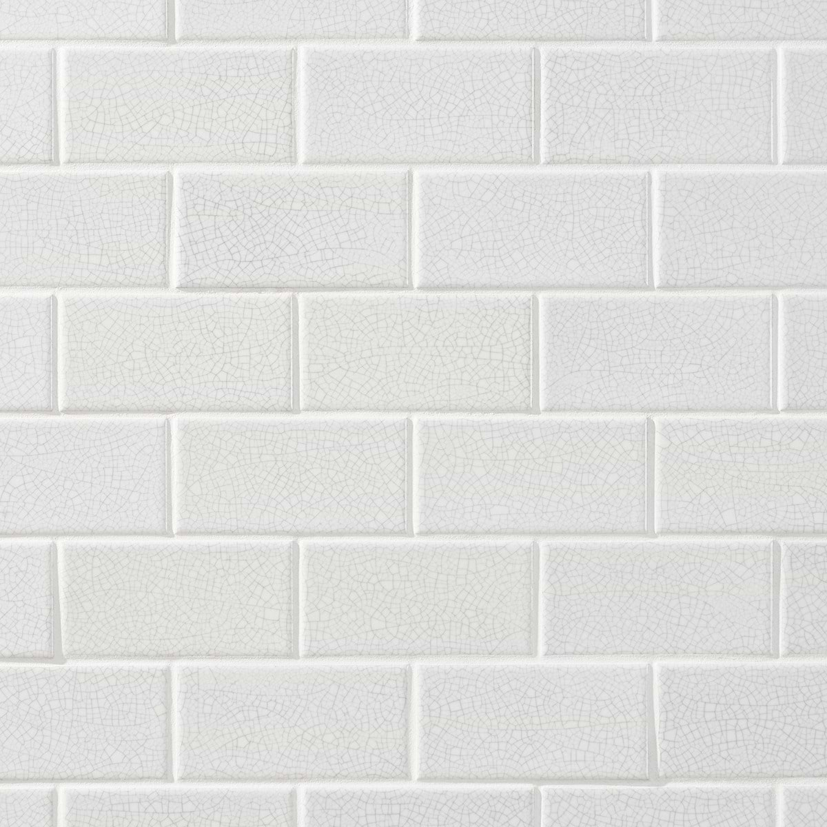 Shop Sarina Vintage White 3x6 Glossy Crackled Ceramic Wall Tile ...