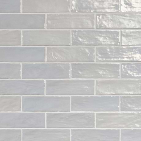 Montauk Sky Blue 2x8 Mixed Finish Ceramic Subway Tile - Sample