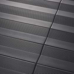 Kinzie Concave Charcoal Black 4x16 3D Matte Ceramic Tile