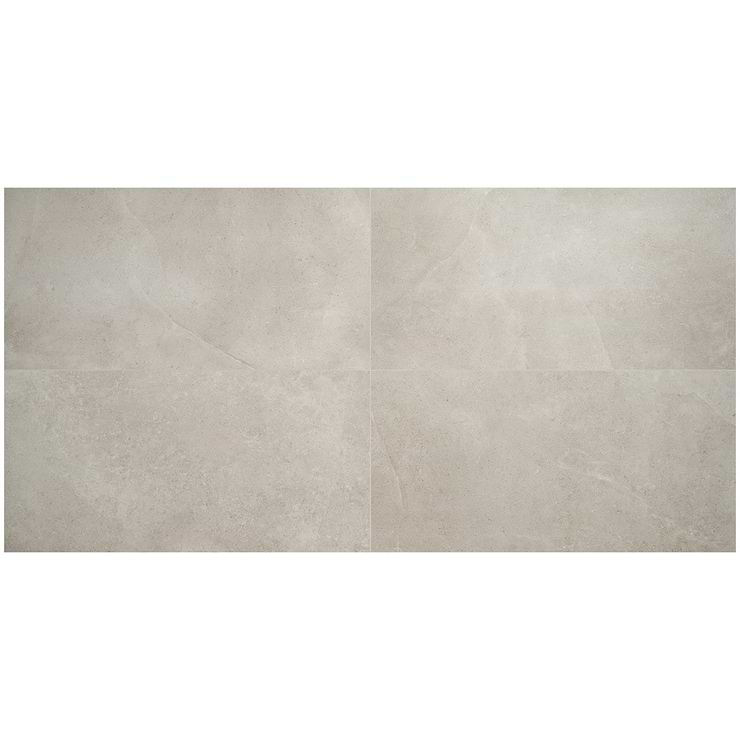 New Rock Fumo Light Gray 24x48 Limestone Look Matte Porcelain Tile