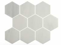 Bianco Dolomite White 4" Hexagon Premium Polished Marble Mosaic Tile