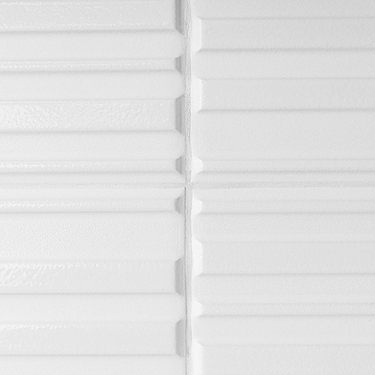 Sydney White 8x16 3D Mixed Finish Ceramic Tile - Sample