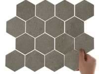 New Rock Tortora Beige 3" Hex Limestone Look Matte Porcelain Mosaic Tile