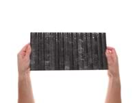 Curve Fluted Black 6x12 3D Glossy Ceramic Tile